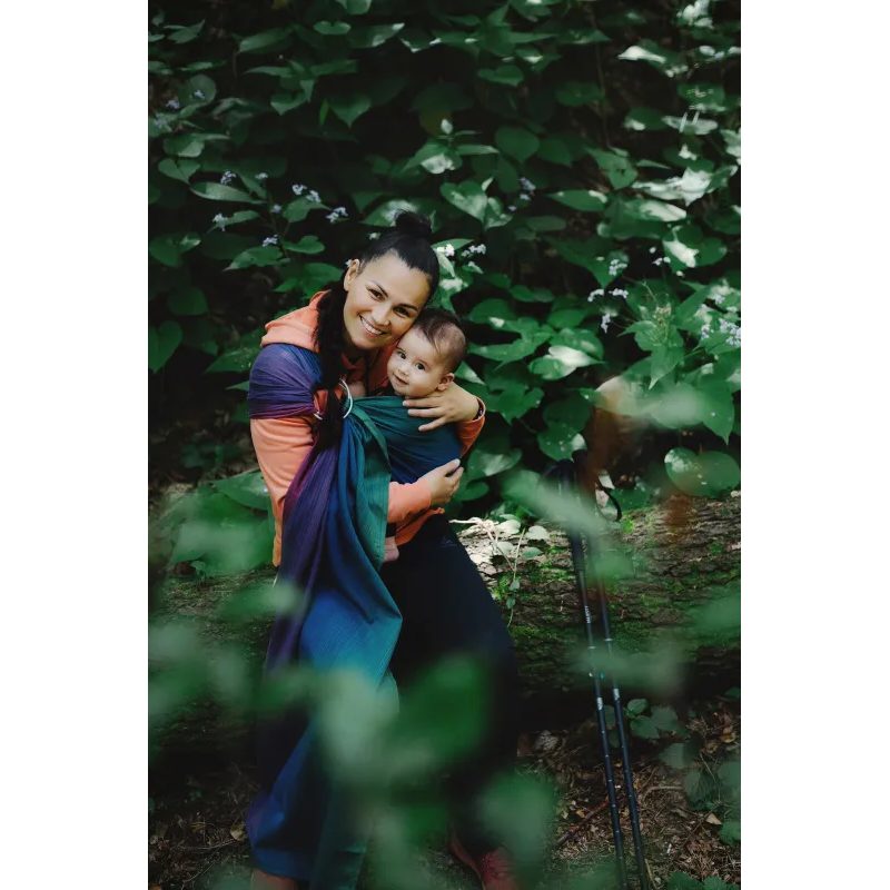 LITTLE FROG RING SLING BAMBOO MISTY ZIRCON - S (1,7M) - LITTLE FROG /BELOVED SLINGS RING SLING - ŠÁTKY