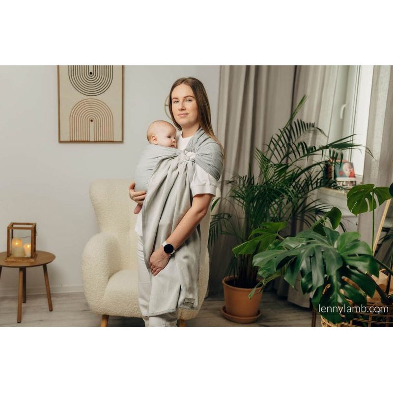 LENNY LAMB RING SLING - LITTLE HERRINGBONE GREY - STANDARD 1.8M - LENNYLAMB RING SLING - ŠÁTKY