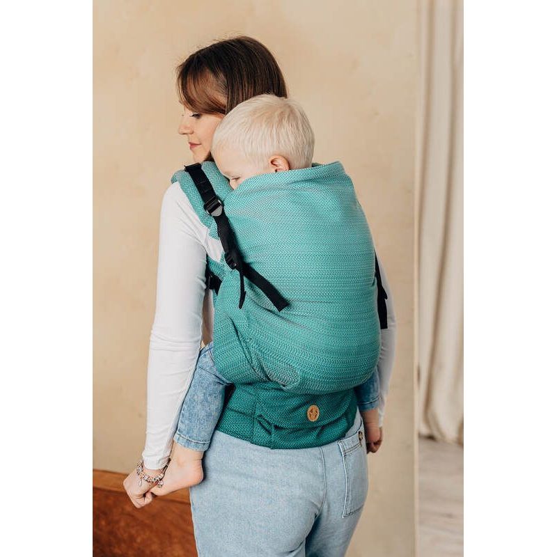 LENNYPRESCHOOL NOSÍTKO - LITTLE HERRINGBONE OMBRE GREEN - LENNYPRESCHOOL - NOSÍTKA