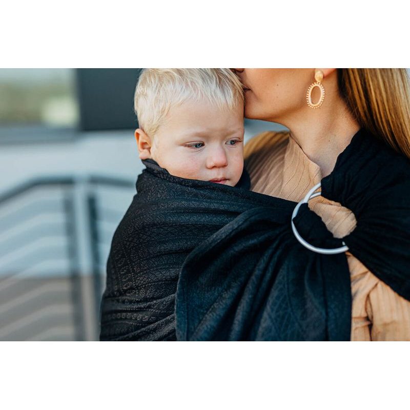 LENNY LAMB RING SLING - PITCH BLACK (MERINO) - STANDARD 1,8 M - LENNYLAMB RING SLING - ŠÁTKY