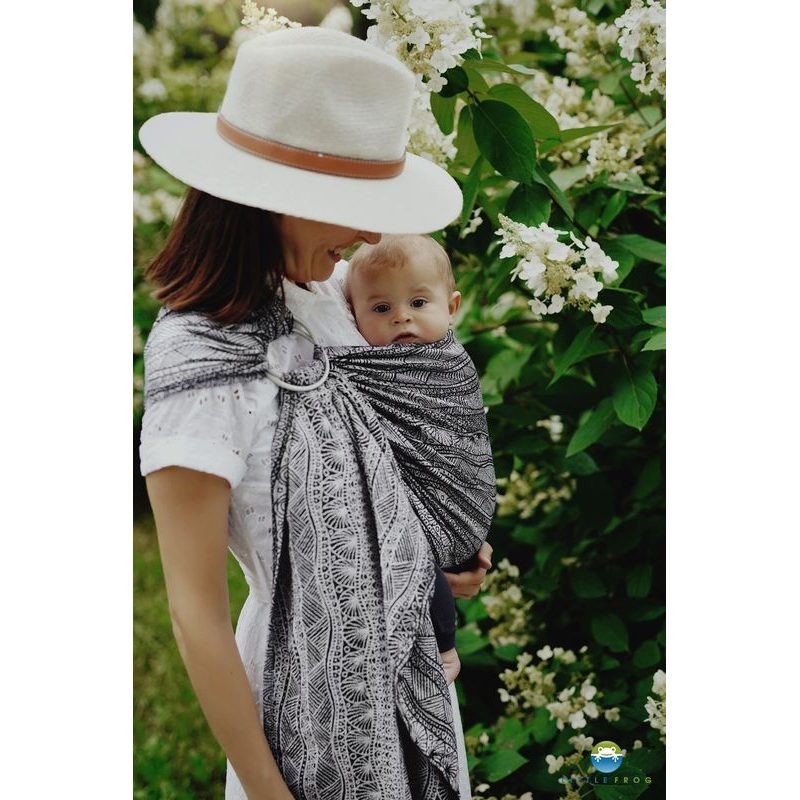 LITTLE FROG RING SLING - CARBON HARMONY - S - LITTLE FROG /BELOVED SLINGS RING SLING - ŠÁTKY