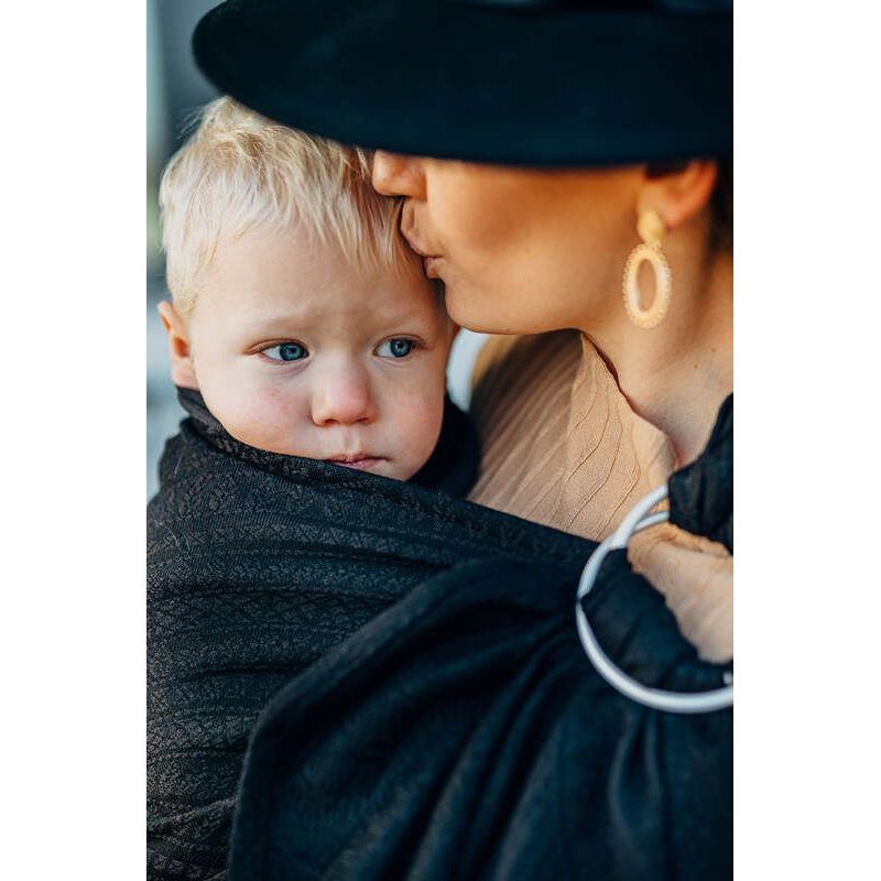 LENNY LAMB RING SLING - PITCH BLACK (MERINO) - STANDARD 1,8 M - LENNYLAMB RING SLING - ŠÁTKY