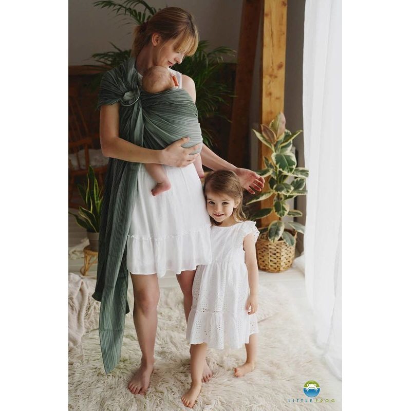 LITTLE FROG RING SLING - VERDELIT S BAMBUSEM - M (2,1 M) - LITTLE FROG /BELOVED SLINGS RING SLING - ŠÁTKY