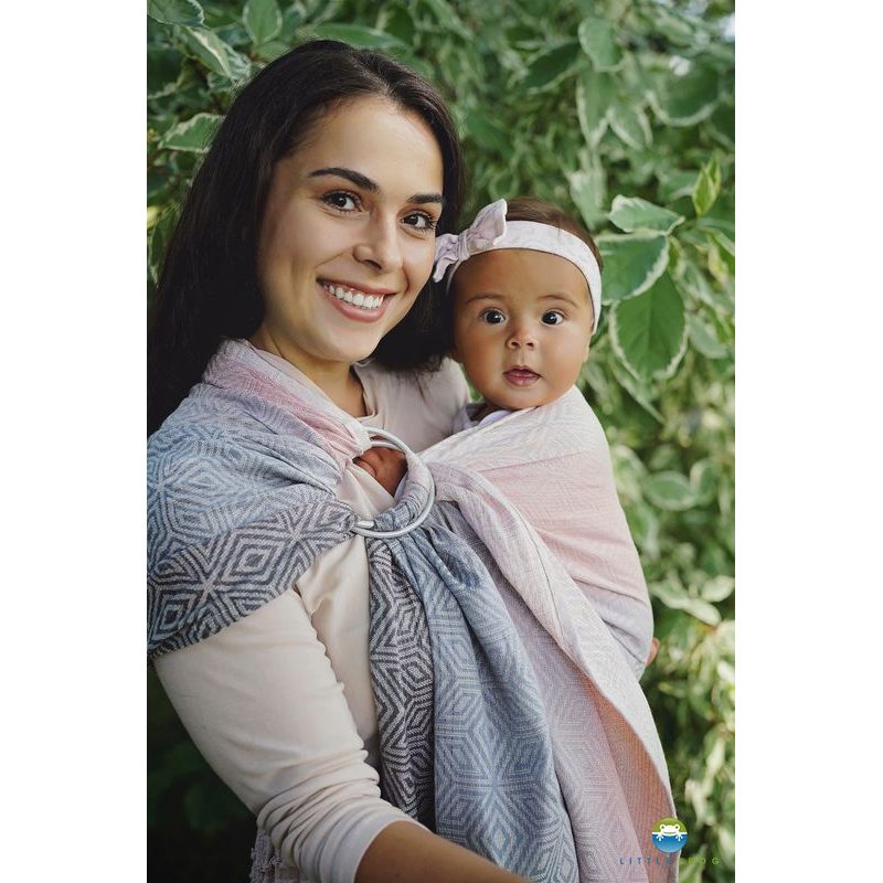 LITTLE FROG RING SLING - COTTON FOGGY CUBE - S (1,7 M) - LITTLE FROG /BELOVED SLINGS RING SLING - ŠÁTKY