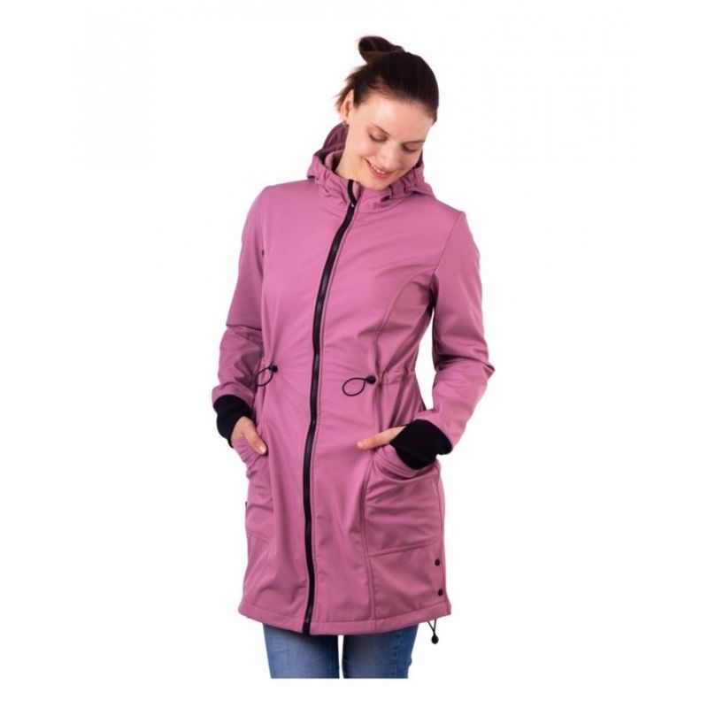 SOFTSHELLOVÁ NOSÍCÍ BUNDA ANDREA + TĚHOTENSKÁ VSADKA - RŮŽOVÁ - JOŽÁNEK NOSÍCÍ OBLEČENÍ - NOSÍCÍ OBLEČENÍ