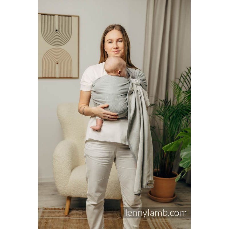 LENNY LAMB RING SLING - LITTLE HERRINGBONE GREY - STANDARD 1.8M - LENNYLAMB RING SLING - ŠÁTKY