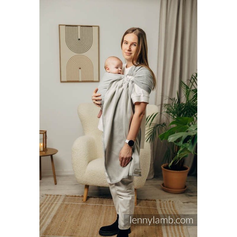LENNY LAMB RING SLING - LITTLE HERRINGBONE GREY - STANDARD 1.8M - LENNYLAMB RING SLING - ŠÁTKY