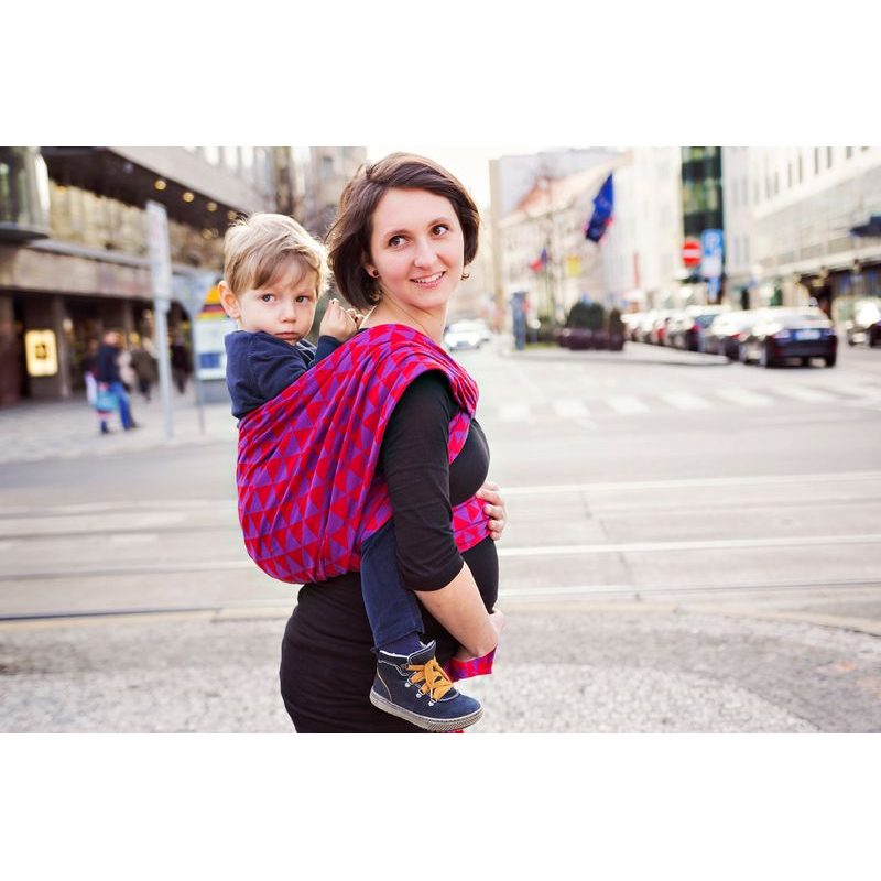 LENIRE PYTHAGORAS ČERVENÝ/FIALOVÝ - LENIRE - ŠÁTKY