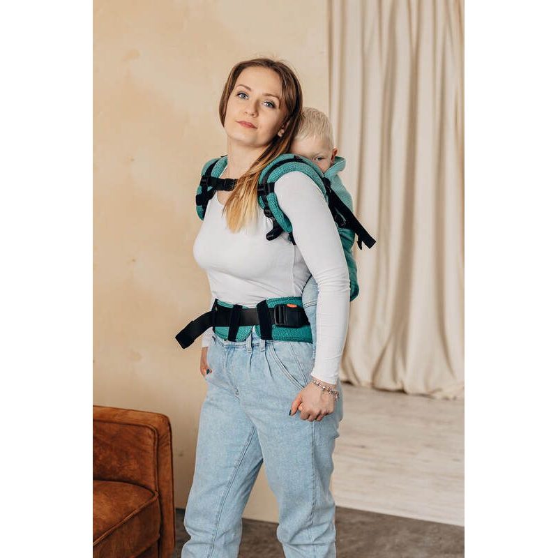 LENNYPRESCHOOL NOSÍTKO - LITTLE HERRINGBONE OMBRE GREEN - LENNYPRESCHOOL - NOSÍTKA