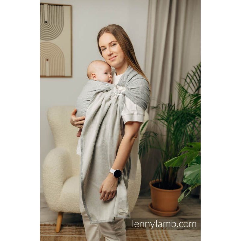 LENNY LAMB RING SLING - LITTLE HERRINGBONE GREY - STANDARD 1.8M - LENNYLAMB RING SLING - ŠÁTKY