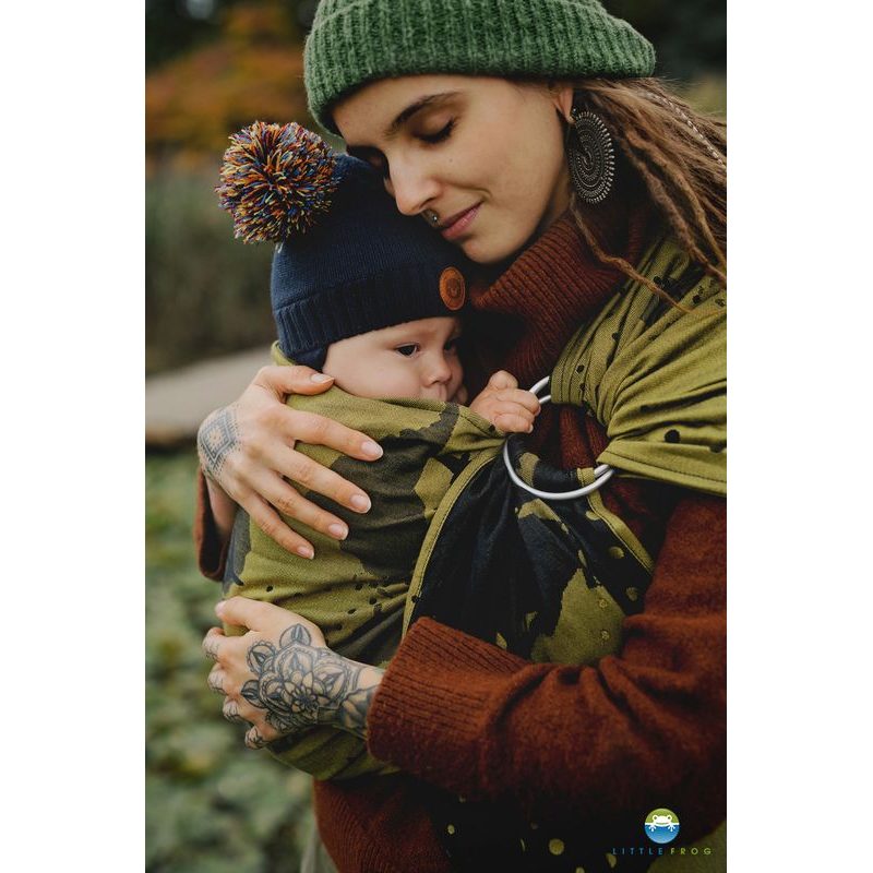 LITTLE FROG RING SLING - GOLD WANDERLUST - S (1,7 M) - LITTLE FROG /BELOVED SLINGS RING SLING - ŠÁTKY