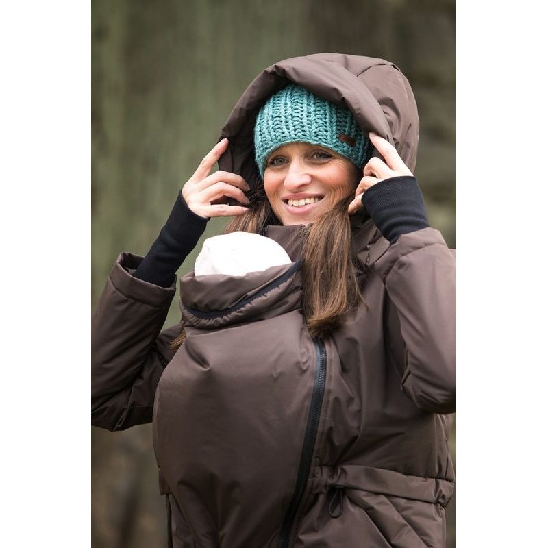 ANGEL WINGS DLOUHÁ ZIMNÍ BUNDA - HNĚDÁ - KABÁTY - NOSÍCÍ OBLEČENÍ