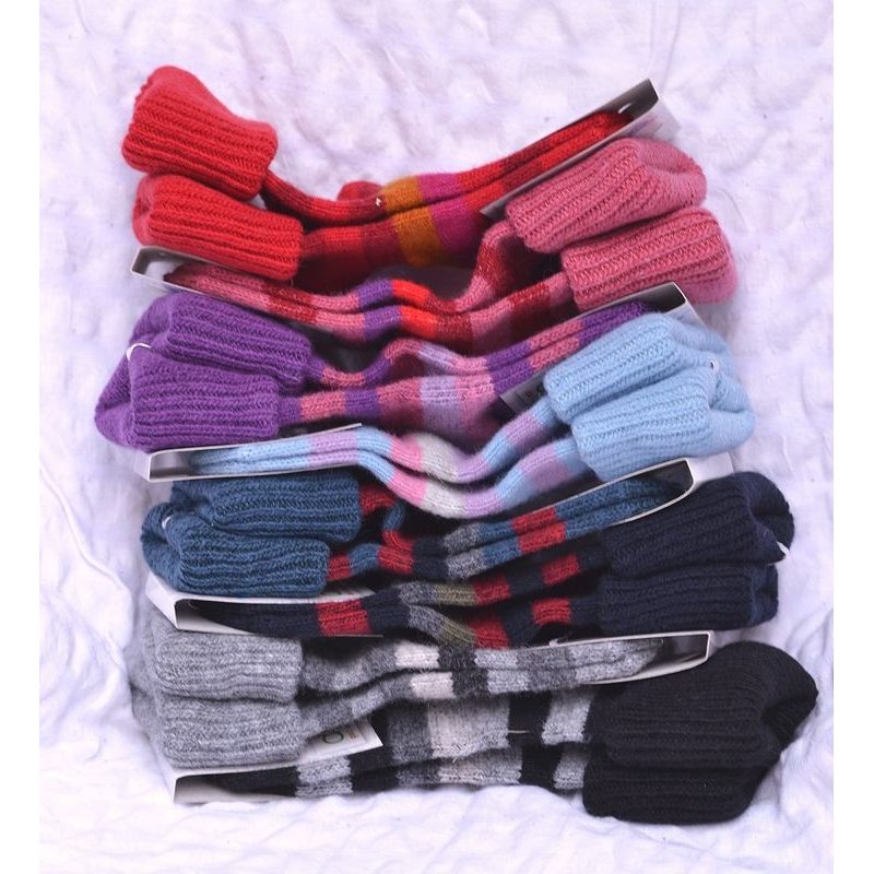 VLNĚNÉ PONOŽKY DIBA DĚTSKÉ PRUHOVANÉ VELIKOST 7 - VLNĚNÉ PONOŽKY - NA NOŽIČKY