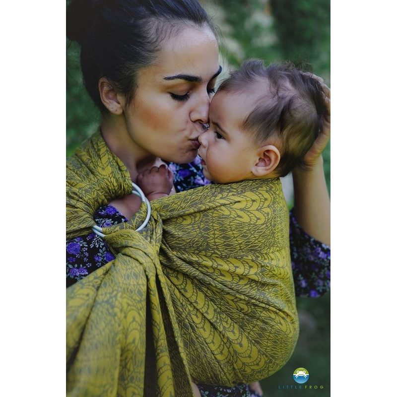 LITTLE FROG RING SLING - GOLDEN BOHO - S (1,7 M) - LITTLE FROG /BELOVED SLINGS RING SLING - ŠÁTKY