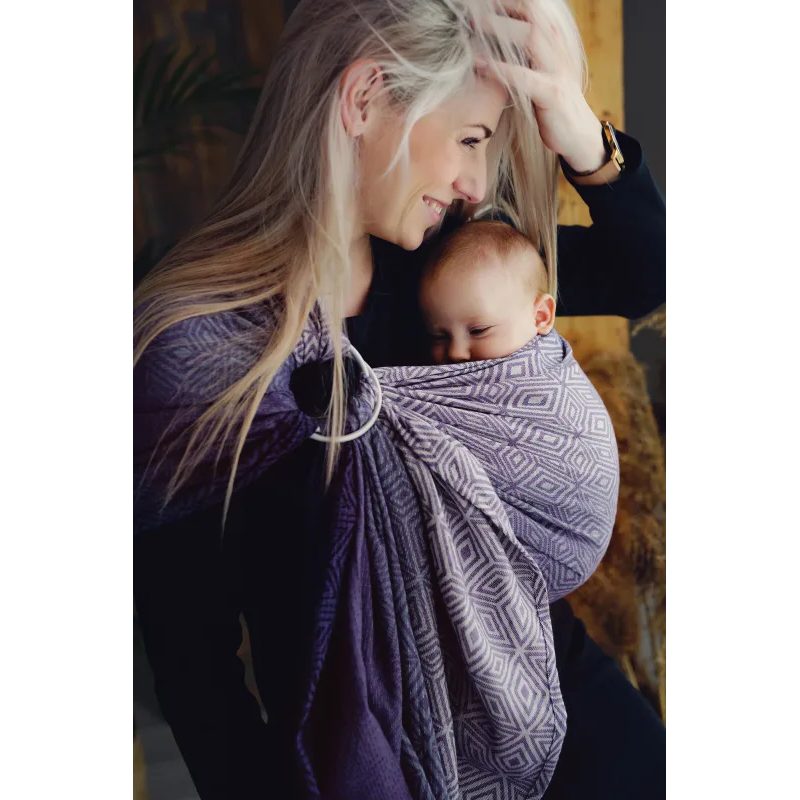 LITTLE FROG RING SLING TENCEL IRIS CUBE - M (2 M) - LITTLE FROG /BELOVED SLINGS RING SLING - ŠÁTKY