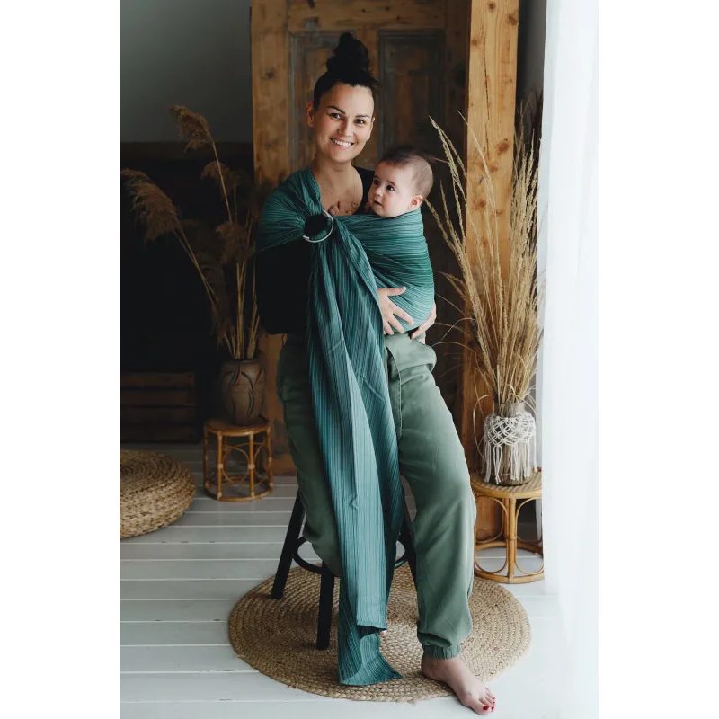 LITTLE FROG RING SLING - MALACHITE - M (2 M) - LITTLE FROG /BELOVED SLINGS RING SLING - ŠÁTKY