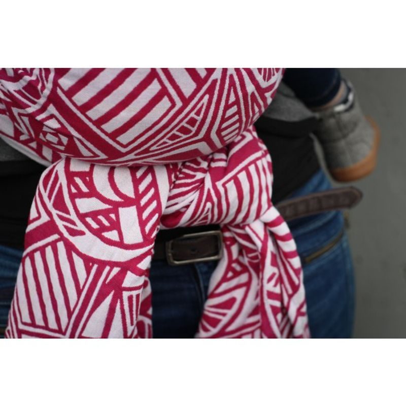 YARO URBAN GEO CONTRA RED-VIOLET WHITE REPREVE - YARO SLINGS - ŠÁTKY