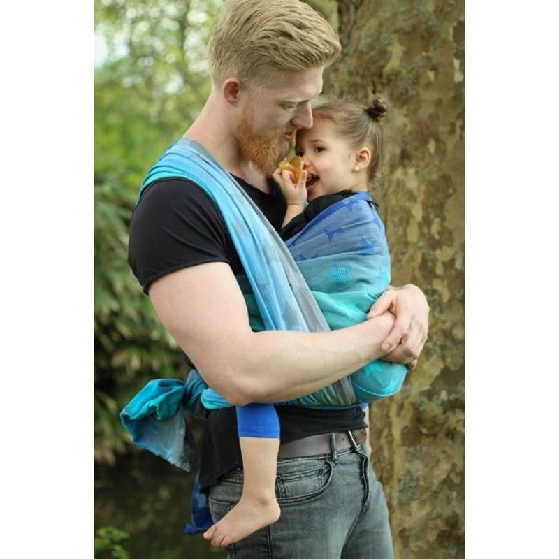 YARO STARS AQUA GRAD GREY - YARO SLINGS - ŠÁTKY