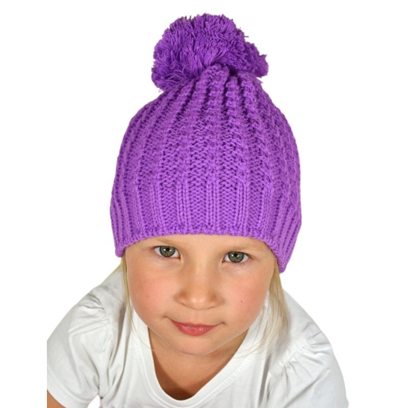 PLETENÁ ČEPICE S BAMBULÍ - KUKLY A ČEPICE - OBLEČENÍ PRO DĚTI