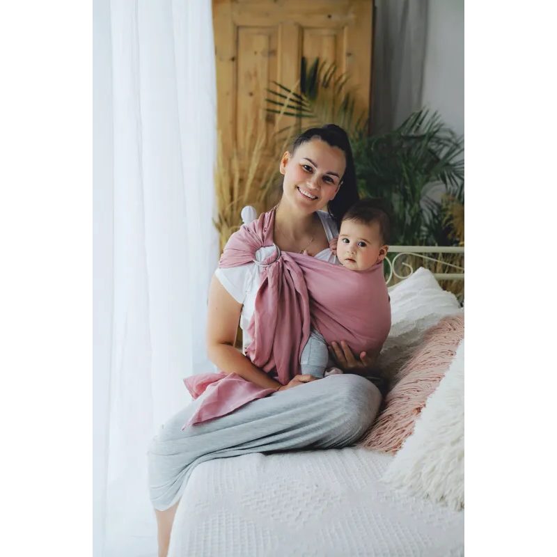 LITTLE FROG RING SLING PURE LINEN - HUTT LAGOON - M (2 M) - LITTLE FROG /BELOVED SLINGS RING SLING - ŠÁTKY