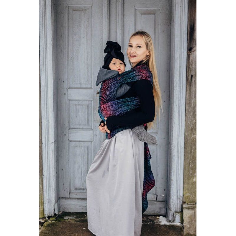 LENNYHYBRID NOSÍTKO STANDARD - PEACOCK'S TAIL - BLACK OPAL (MERINO, HEDVÁBÍ, KAŠMÍR) - LENNYHYBRID - NOSÍTKA