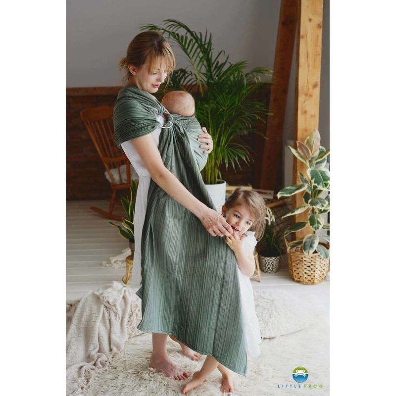 LITTLE FROG RING SLING - VERDELIT S BAMBUSEM - M (2,1 M) - LITTLE FROG /BELOVED SLINGS RING SLING - ŠÁTKY