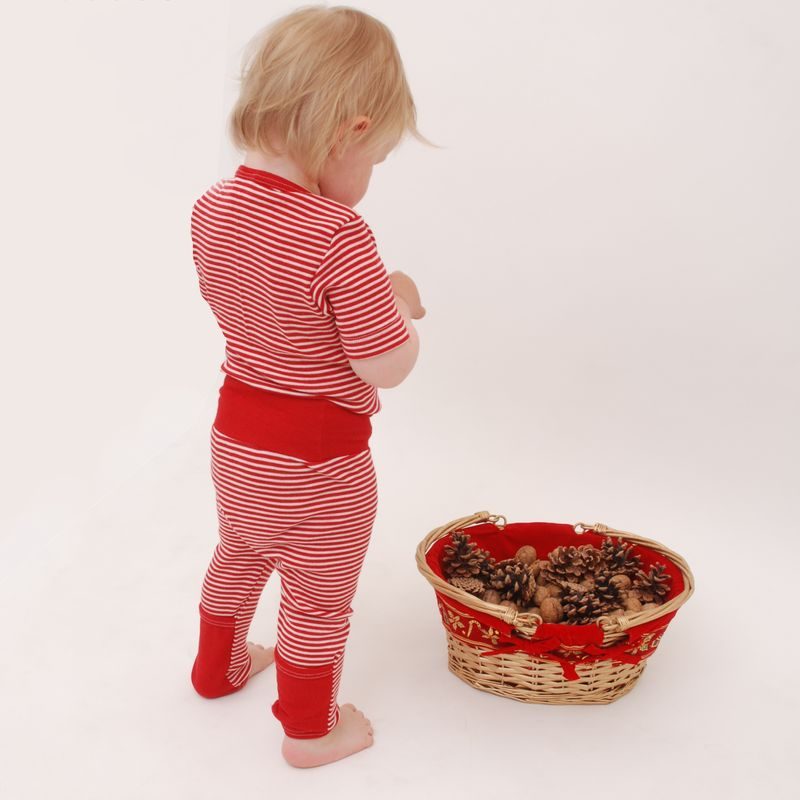 COSILANA VH BODY DLOUHÝ RUKÁV PROUŽEK ČERVENÉ - COSILANA MERINO - OBLEČENÍ PRO DĚTI