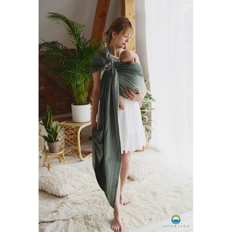 LITTLE FROG RING SLING - VERDELIT S BAMBUSEM - M (2,1 M) - LITTLE FROG /BELOVED SLINGS RING SLING - ŠÁTKY