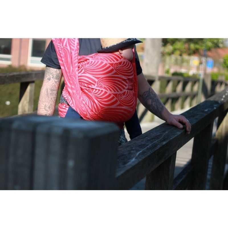 YARO DANDY RED WHITE HEMP - YARO SLINGS - ŠÁTKY