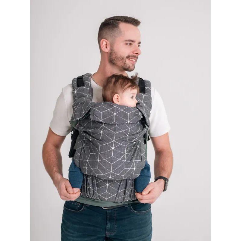 MONILU UNI NOSÍTKO - CUBES BLACK + SLINTÁČKY - MONILU UNI - NOSÍTKA