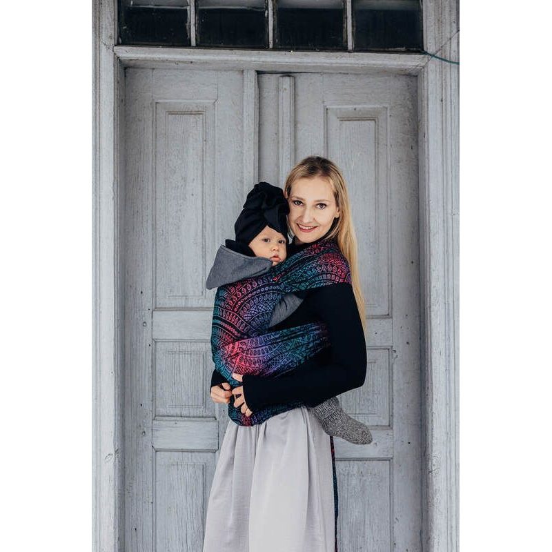 LENNYHYBRID NOSÍTKO STANDARD - PEACOCK'S TAIL - BLACK OPAL (MERINO, HEDVÁBÍ, KAŠMÍR) - LENNYHYBRID - NOSÍTKA