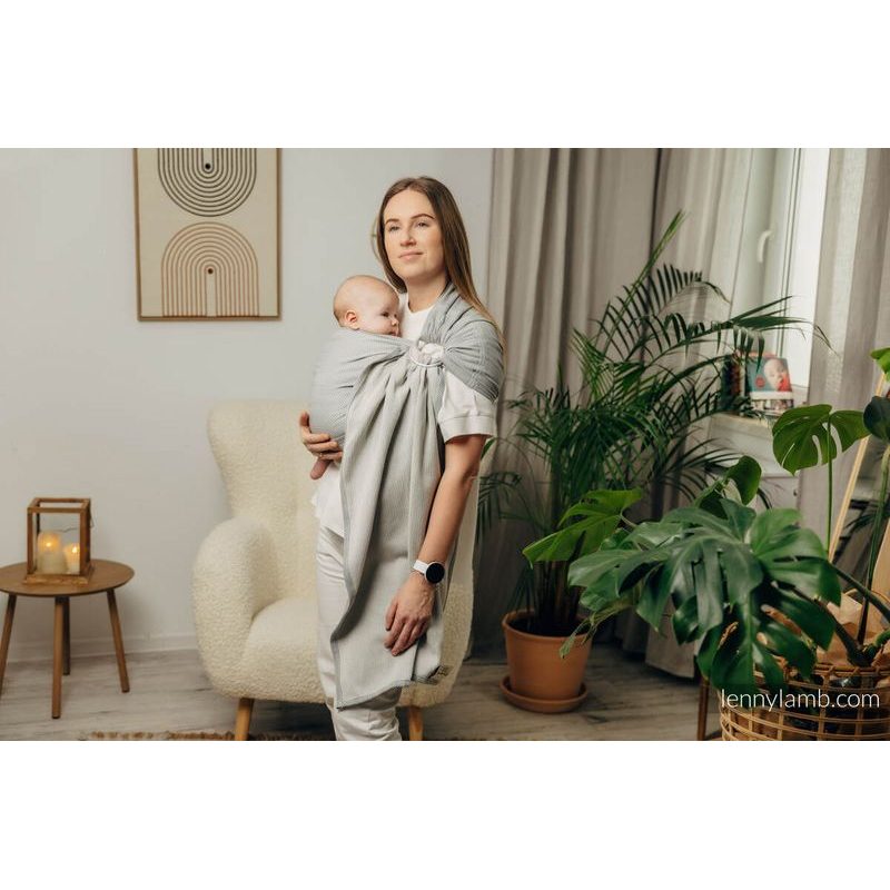 LENNY LAMB RING SLING - LITTLE HERRINGBONE GREY - STANDARD 1.8M - LENNYLAMB RING SLING - ŠÁTKY