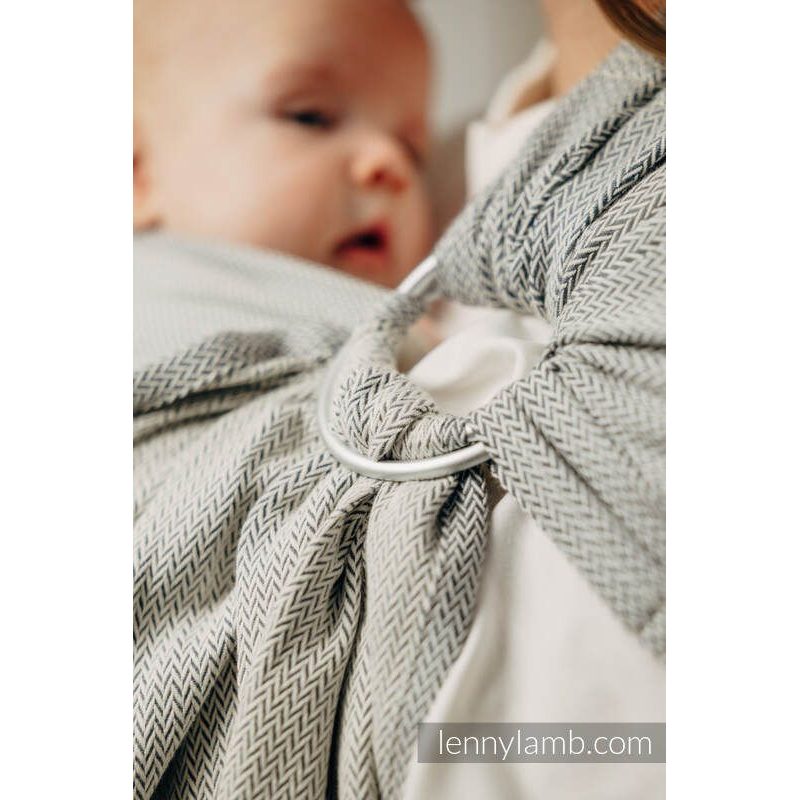 LENNY LAMB RING SLING - LITTLE HERRINGBONE GREY - STANDARD 1.8M - LENNYLAMB RING SLING - ŠÁTKY