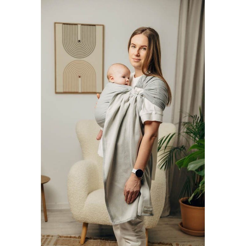 LENNY LAMB RING SLING - LITTLE HERRINGBONE GREY - STANDARD 1.8M - LENNYLAMB RING SLING - ŠÁTKY