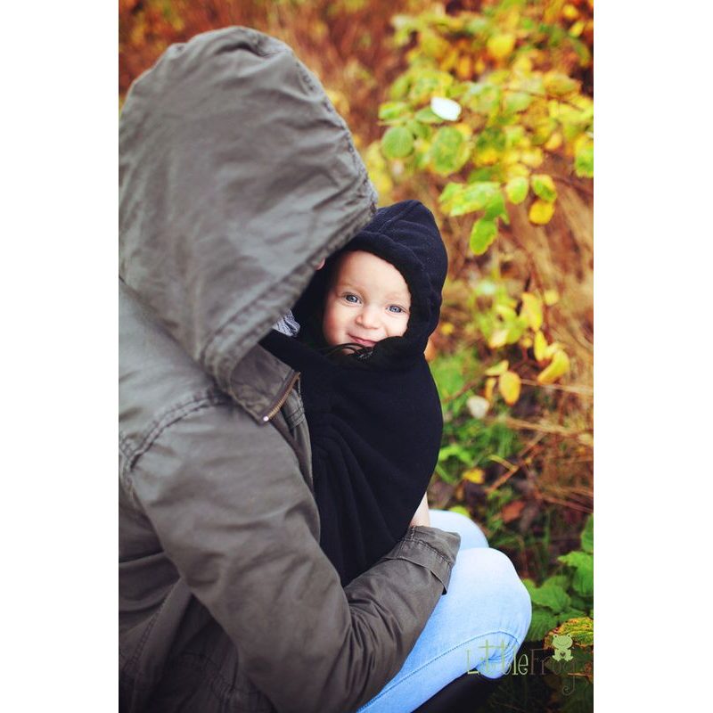 KAPSA COSY FROG FLEES BLACK - KAPSY LITTLE FROG - NOSÍCÍ OBLEČENÍ