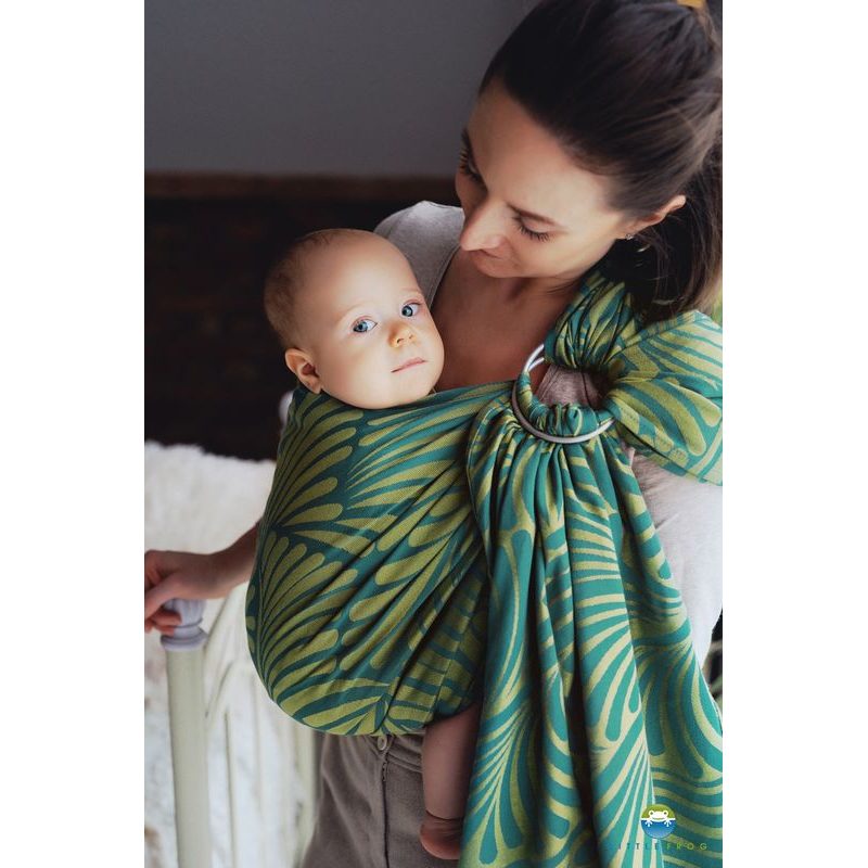 LITTLE FROG RING SLING - SPRING PLUMES - S (1,7 M) - LITTLE FROG /BELOVED SLINGS RING SLING - ŠÁTKY