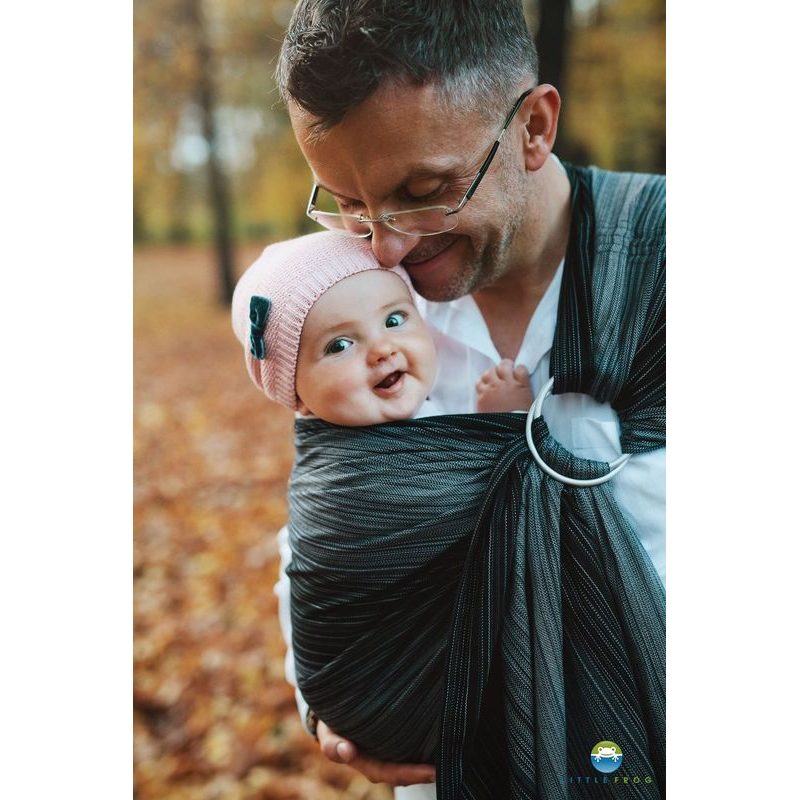 RING SLING LITTLE FROG - HEMATIT - S - LITTLE FROG /BELOVED SLINGS RING SLING - ŠÁTKY