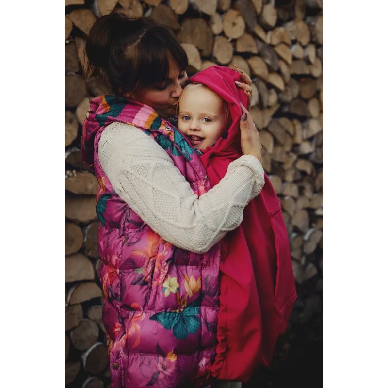 LITTLE FROG SOFTSHELLOVÁ ZATEPLOVACÍ KAPSA - MAGENTA - KAPSY LITTLE FROG - NOSÍCÍ OBLEČENÍ