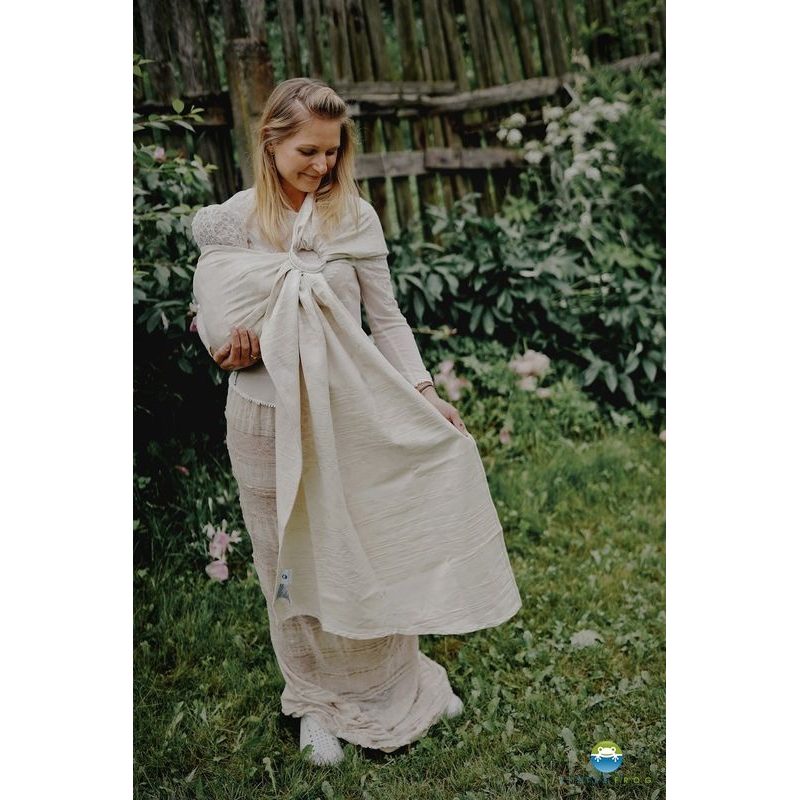 LITTLE FROG RING SLING - LINEN SUMMER MEADOW - S (1,7 M) - LITTLE FROG /BELOVED SLINGS RING SLING - ŠÁTKY