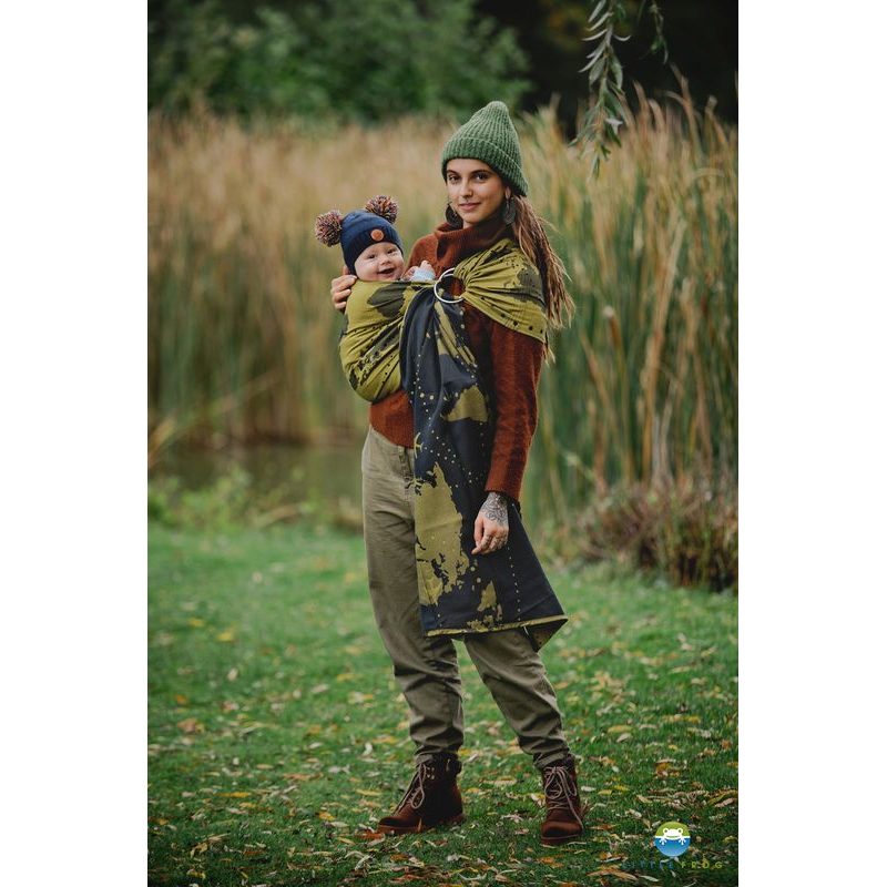 LITTLE FROG RING SLING - GOLD WANDERLUST M (2,1 M) - LITTLE FROG /BELOVED SLINGS RING SLING - ŠÁTKY