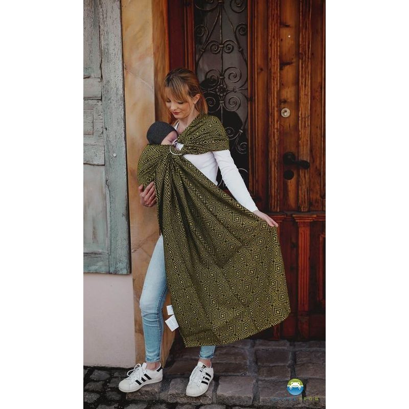 LITTLE FROG RING SLING - GOLDEN CUBE - S (1,7 M) - LITTLE FROG /BELOVED SLINGS RING SLING - ŠÁTKY