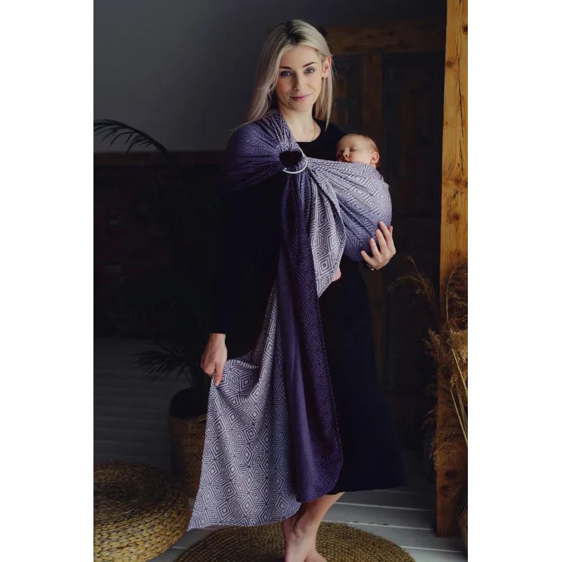 LITTLE FROG RING SLING TENCEL IRIS CUBE - M (2 M) - LITTLE FROG /BELOVED SLINGS RING SLING - ŠÁTKY