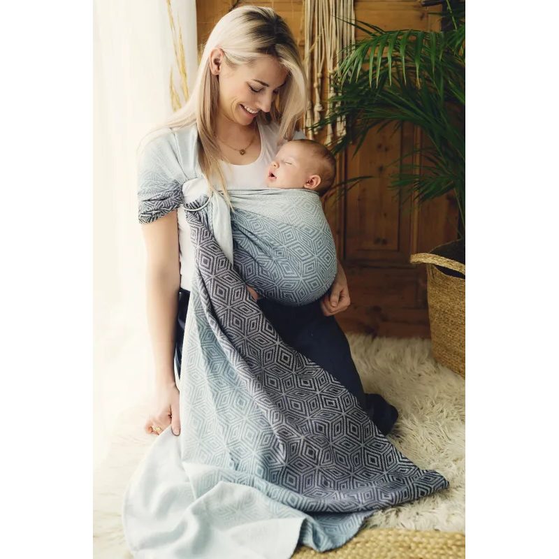 LITTLE FROG RING SLING TENCEL ROCKY CUBE - M (2 M) - LITTLE FROG /BELOVED SLINGS RING SLING - ŠÁTKY