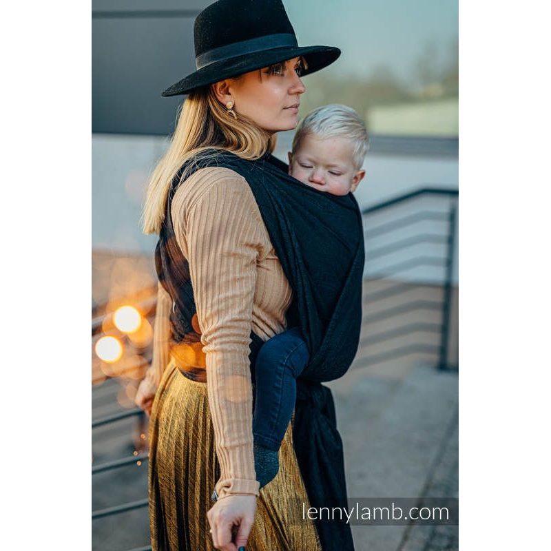 LENNY LAMB - PEACOCK'S TAIL - PITCH BLACK (MERINO) - LENNYLAMB - ŠÁTKY