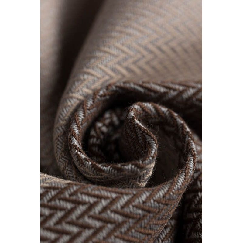 LENNY LAMB BASIC LINE RING SLING - LITTLE HERRINGBONE BABY CAFFE LATTE - STANDARD 1,8 M - LENNYLAMB RING SLING - ŠÁTKY