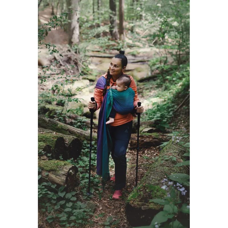 LITTLE FROG RING SLING BAMBOO MISTY ZIRCON - M (2M) - LITTLE FROG /BELOVED SLINGS RING SLING - ŠÁTKY