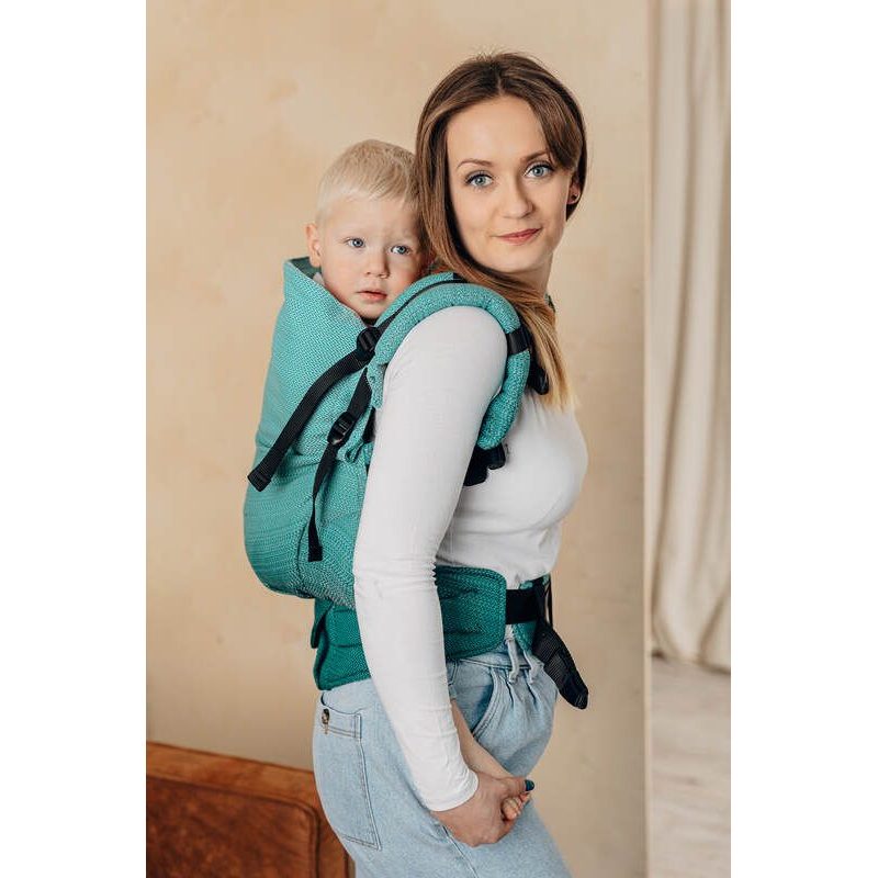 LENNYPRESCHOOL NOSÍTKO - LITTLE HERRINGBONE OMBRE GREEN - LENNYPRESCHOOL - NOSÍTKA