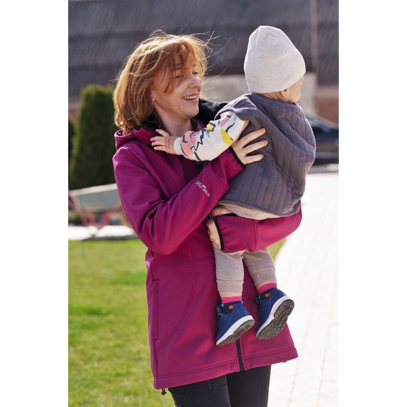 ANGEL WINGS NOSÍCÍ SOFTSHELLOVÁ BUNDA  - RŮŽOVÁ - SOFTSHELLOVÉ BUNDY - NOSÍCÍ OBLEČENÍ