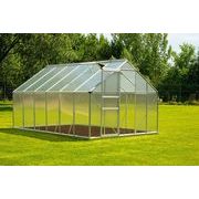 SKLENÍK GREENHOUSE, ALU, PC 6 MM, 250X370X195CM - SKLENÍK, FOLIOVNÍK - ZAHRADA