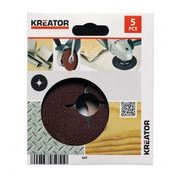 KREATOR KRT250505 5X BRUSNÝ DISK PRO ÚHLOVÉ BRUSKY 125 MM G80 - FÍBROVÉ KOTOUČE - PŘÍSLUŠENSTVÍ